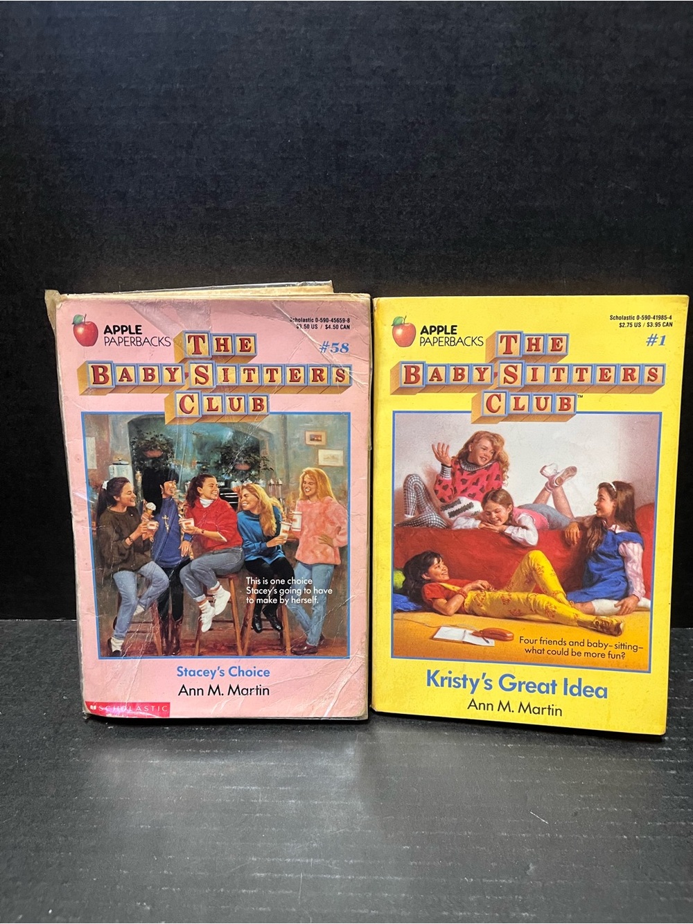 Vintage original Baby Sitters Club Books set of 2 books number 1 and 58